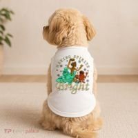 Making Spirits Bright Christmas Haunted Mansion Christmas Doggie Tank thumb 2
