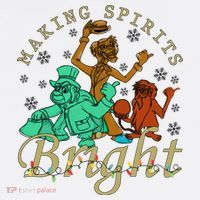 Making Spirits Bright Christmas Haunted Mansion Christmas Doggie Tank thumb 4