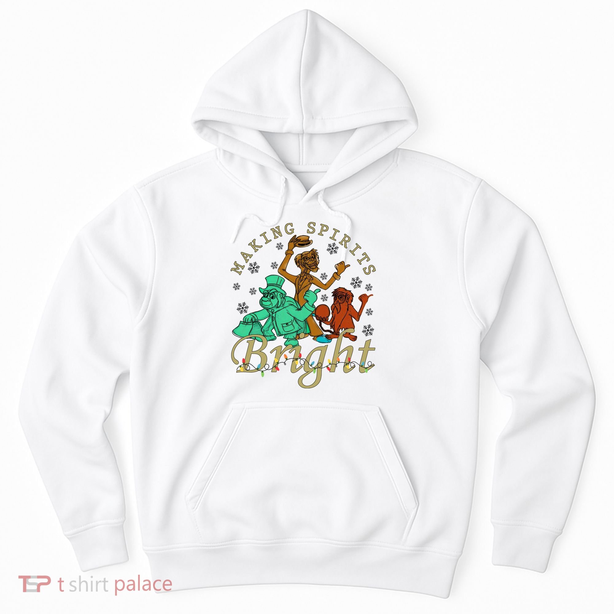 Making Spirits Bright Christmas Haunted Mansion Christmas Hoodie
