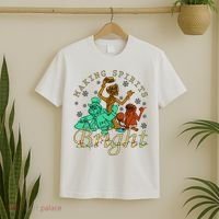 Making Spirits Bright Christmas Haunted Mansion Christmas T-Shirt thumb 2
