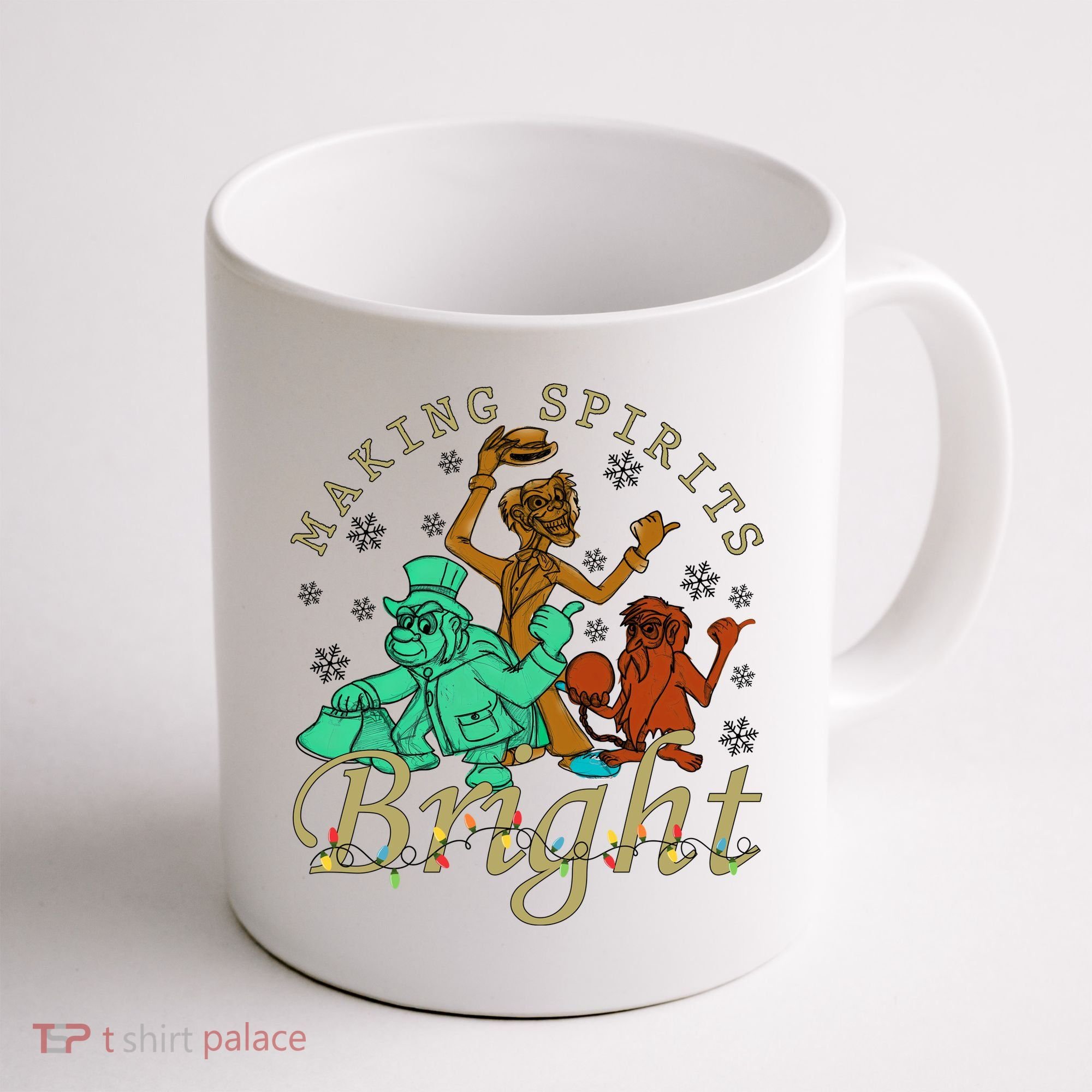 Making Spirits Bright Christmas Haunted Mansion Christmas Coffee Mug