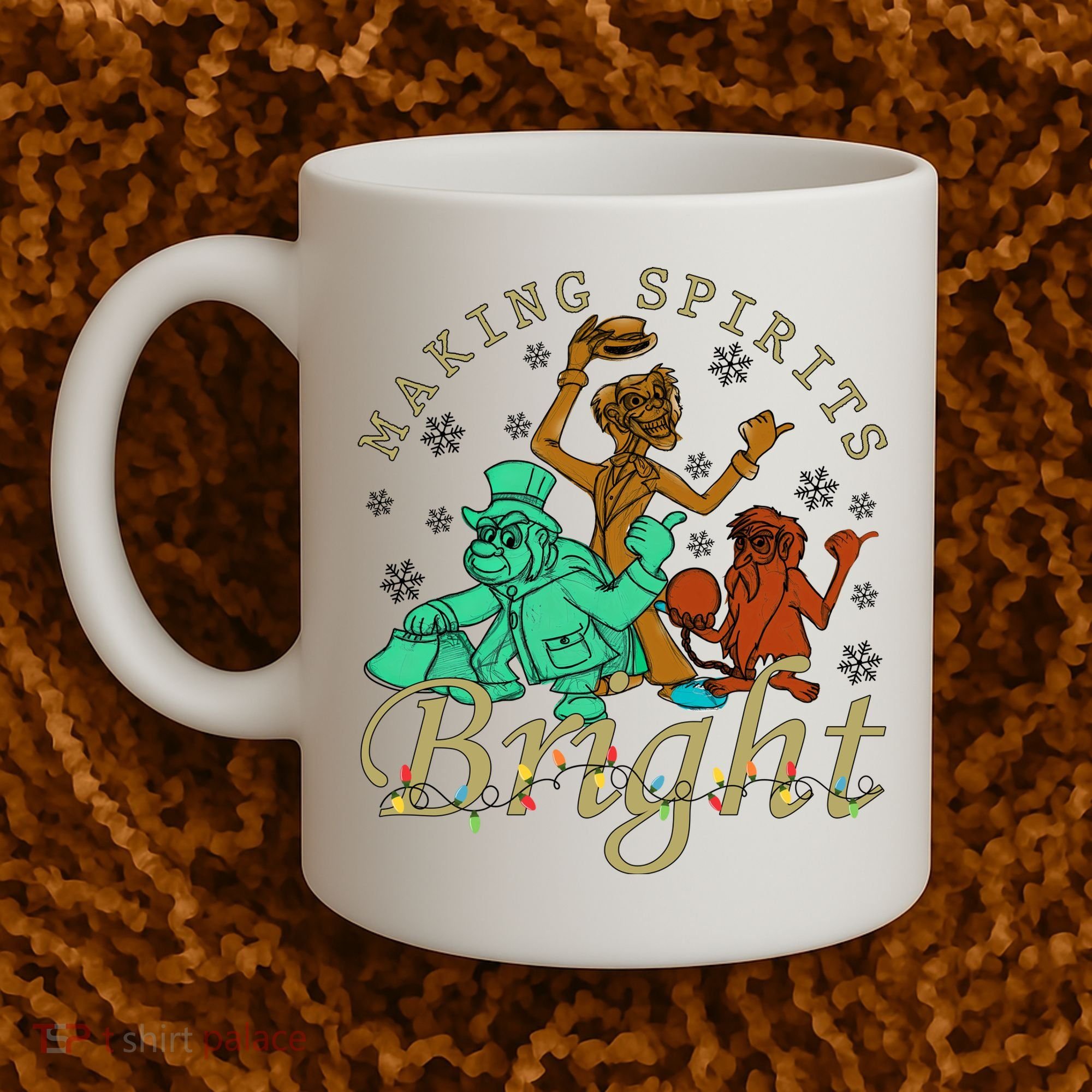 Making Spirits Bright Christmas Haunted Mansion Christmas Coffee Mug