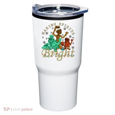 Making Spirits Bright Christmas Haunted Mansion Christmas Tumbler