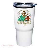 Making Spirits Bright Christmas Haunted Mansion Christmas Tumbler thumb 0
