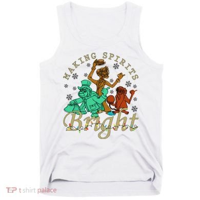 Making Spirits Bright Christmas Haunted Mansion Christmas Tank Top