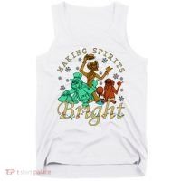 Making Spirits Bright Christmas Haunted Mansion Christmas Tank Top thumb 0