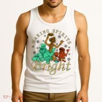 Making Spirits Bright Christmas Haunted Mansion Christmas Tank Top thumb 3
