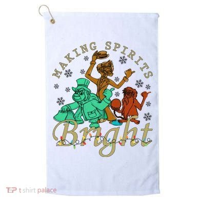 Making Spirits Bright Christmas Haunted Mansion Christmas Golf Towel