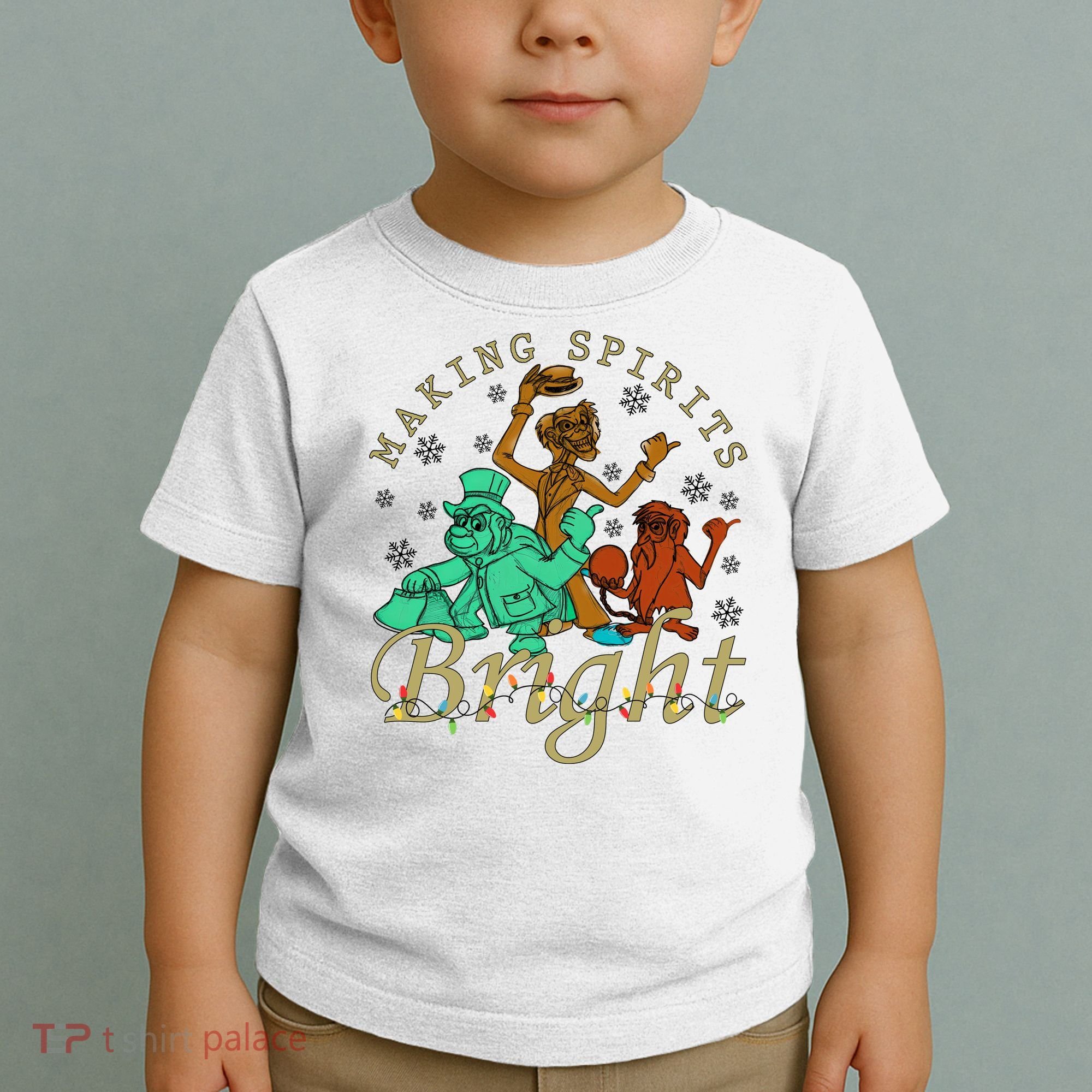 Making Spirits Bright Christmas Haunted Mansion Christmas Toddler T-Shirt