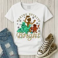 Making Spirits Bright Christmas Haunted Mansion Christmas Women's T-Shirt thumb 3