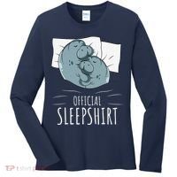 Manatee Sea Cow Sleeps Official Sleepshirt Women's Long Sleeve Shirt thumb 0