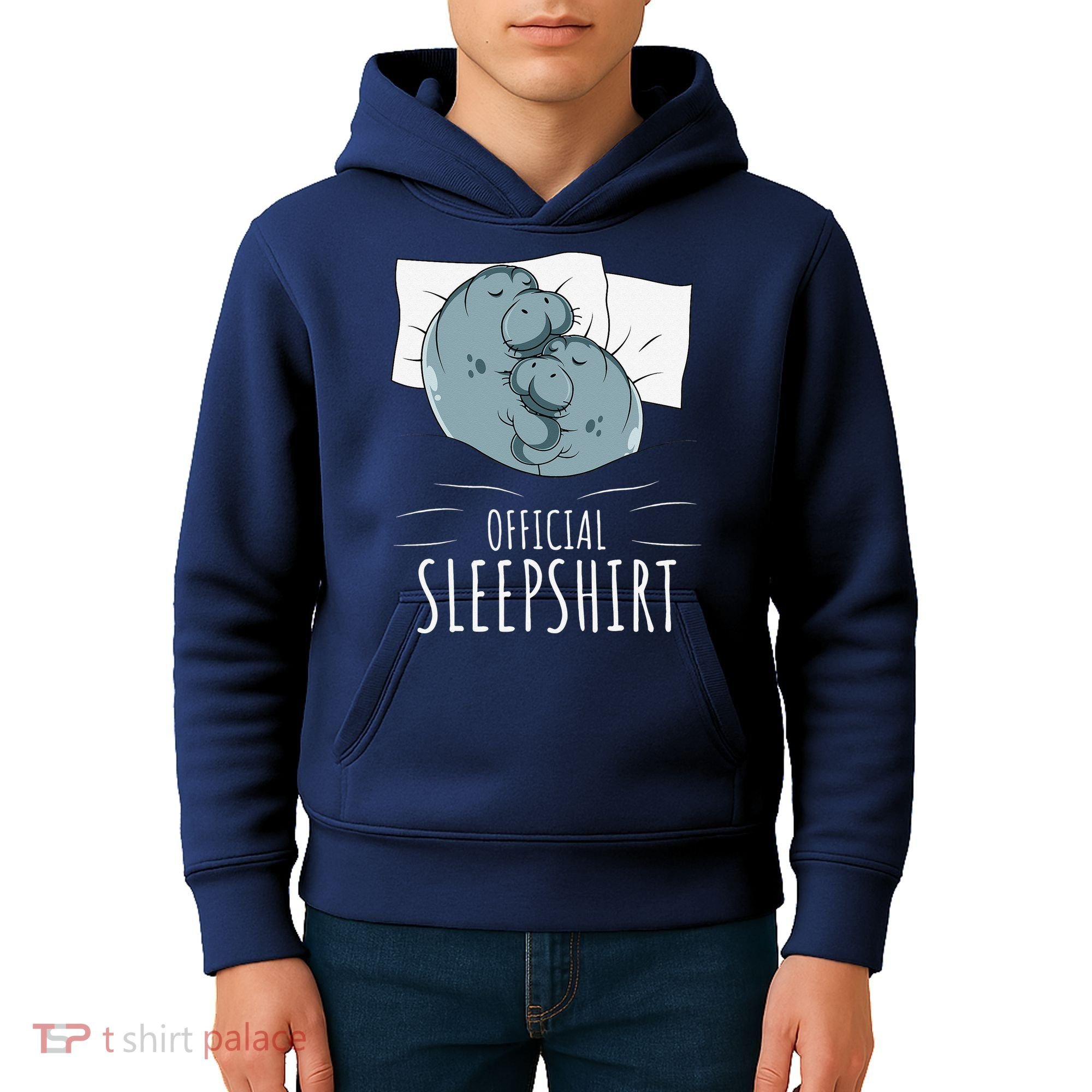 Manatee Sea Cow Sleeps Official Sleepshirt Kids Hoodie