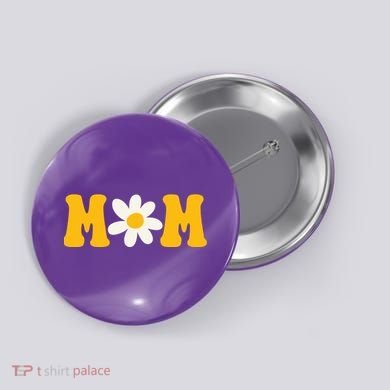 Mom Sunflower Cute Mothers Day Button