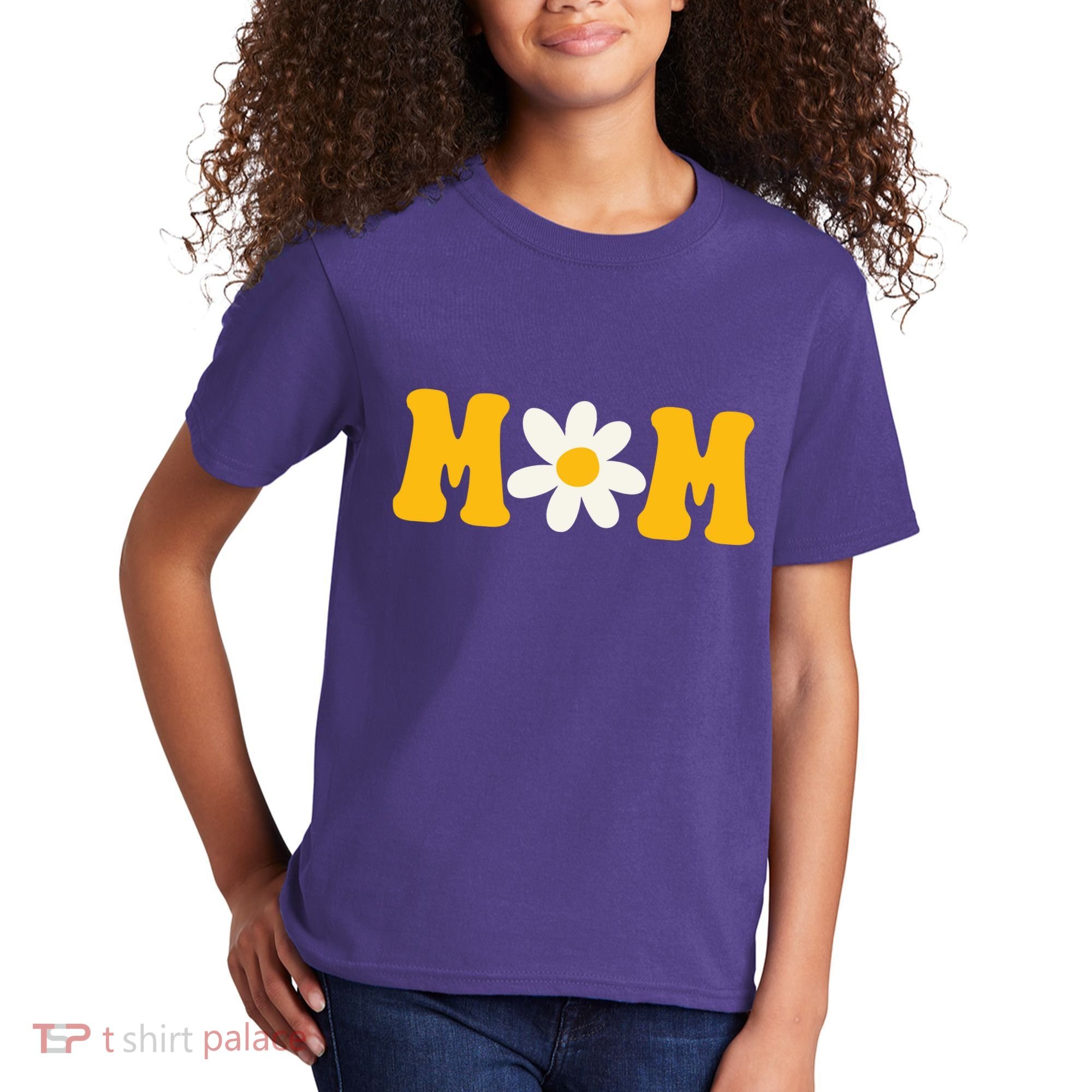 Mom Sunflower Cute Mothers Day Kids T-Shirt