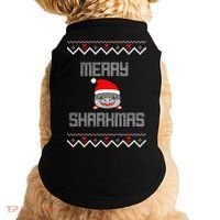Merry Sharkmas Christmas Funny Shark Ugly Xmas Doggie Tank thumb 0