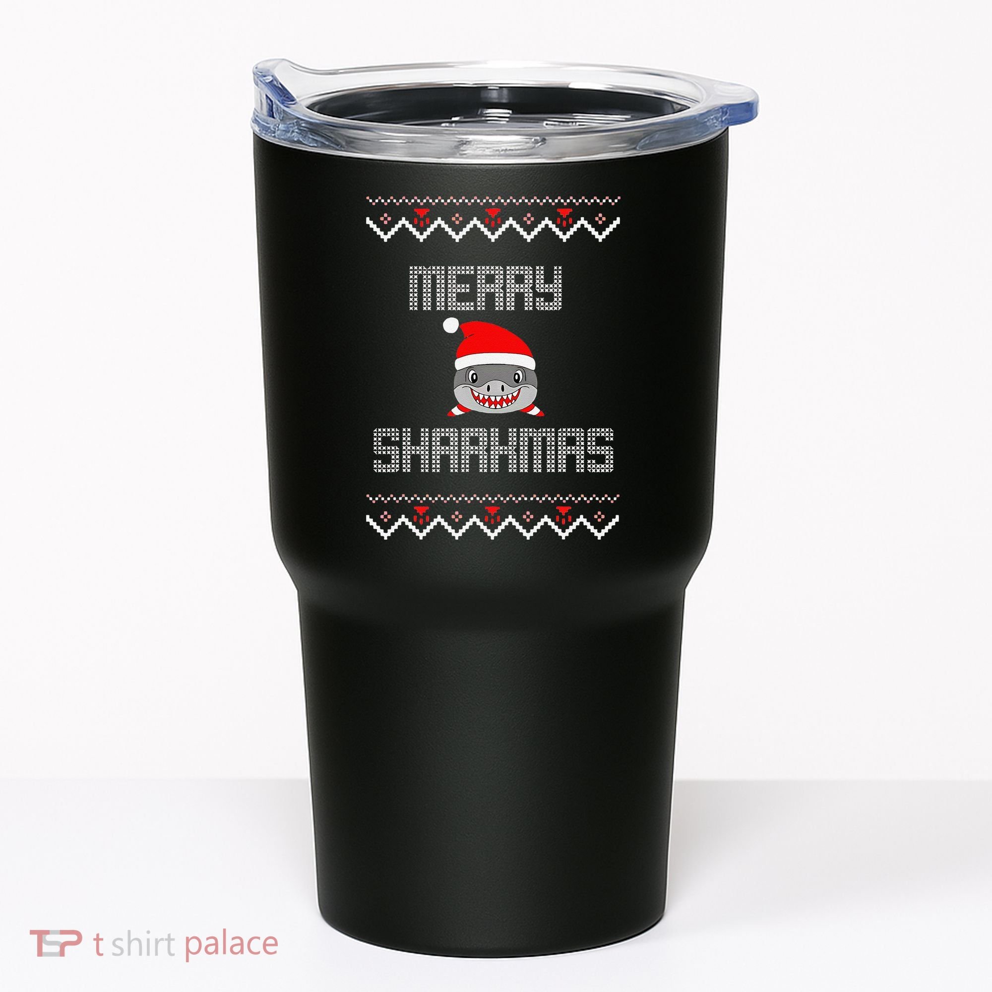 Merry Sharkmas Christmas Funny Shark Ugly Xmas Tumbler