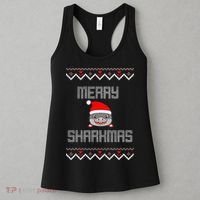 Merry Sharkmas Christmas Funny Shark Ugly Xmas Women's Tank Top thumb 3