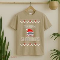 Merry Sharkmas Christmas Funny Shark Ugly Xmas T-Shirt thumb 2