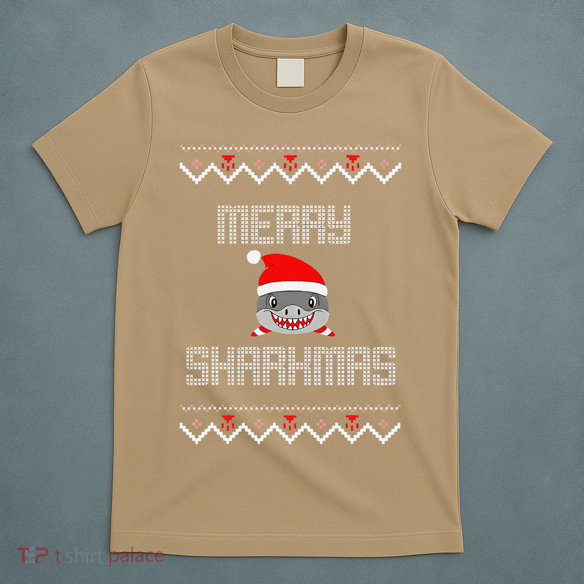 Merry Sharkmas Christmas Funny Shark Ugly Xmas T-Shirt