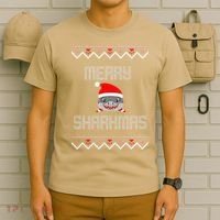 Merry Sharkmas Christmas Funny Shark Ugly Xmas T-Shirt thumb 6