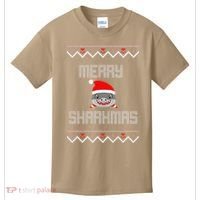 Merry Sharkmas Christmas Funny Shark Ugly Xmas Kids T-Shirt thumb 0