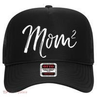 Mom Squared Cute Twin Mom Second Announcet Mom^2 Gift Hat thumb 0