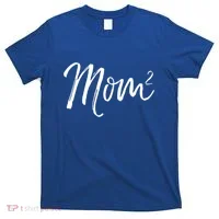 Mom Squared Cute Twin Mom Second Announcet Mom^2 Gift T-Shirt thumb 0