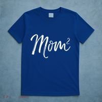 Mom Squared Cute Twin Mom Second Announcet Mom^2 Gift T-Shirt thumb 5