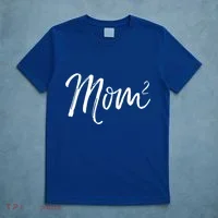 Mom Squared Cute Twin Mom Second Announcet Mom^2 Gift T-Shirt thumb 5