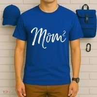 Mom Squared Cute Twin Mom Second Announcet Mom^2 Gift T-Shirt thumb 6