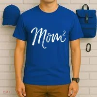 Mom Squared Cute Twin Mom Second Announcet Mom^2 Gift T-Shirt thumb 6