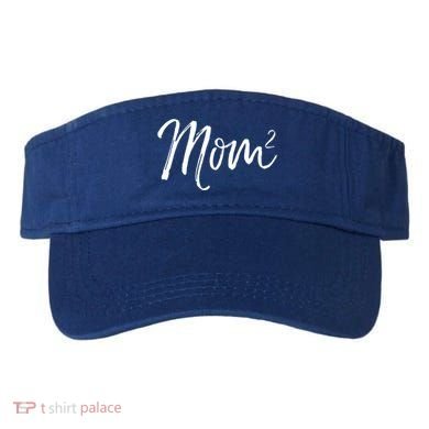 Mom Squared Cute Twin Mom Second Announcet Mom^2 Gift Visor