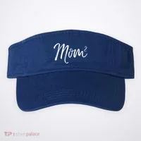 Mom Squared Cute Twin Mom Second Announcet Mom^2 Gift Visor thumb 0