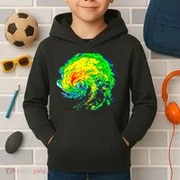 Meteorologist Storm Chasing Weather Radar Image Kids Hoodie thumb 2