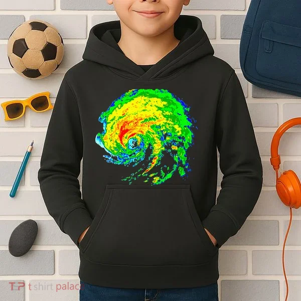 Meteorologist Storm Chasing Weather Radar Image Kids Hoodie