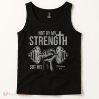 My Strength Christian Bible Gym Workout Weightlifting  Tank Top thumb 2