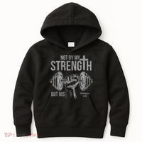 My Strength Christian Bible Gym Workout Weightlifting  Kids Hoodie thumb 0