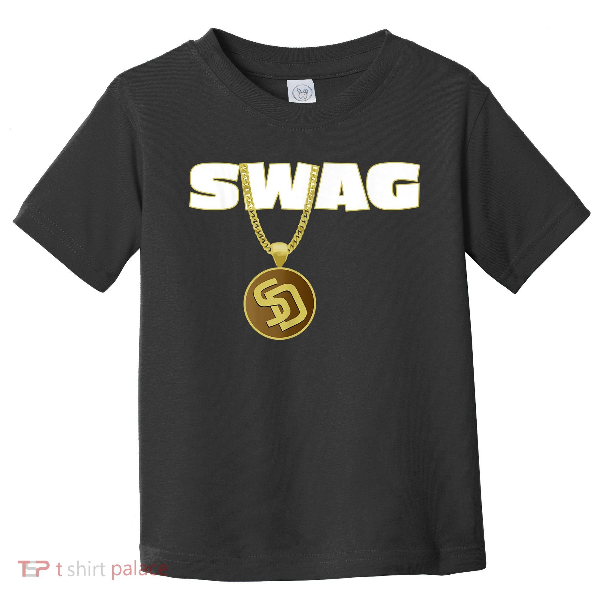 Mens Swags Chain San Diego SD Baseball Home Run Kids Boys Toddler T-Shirt