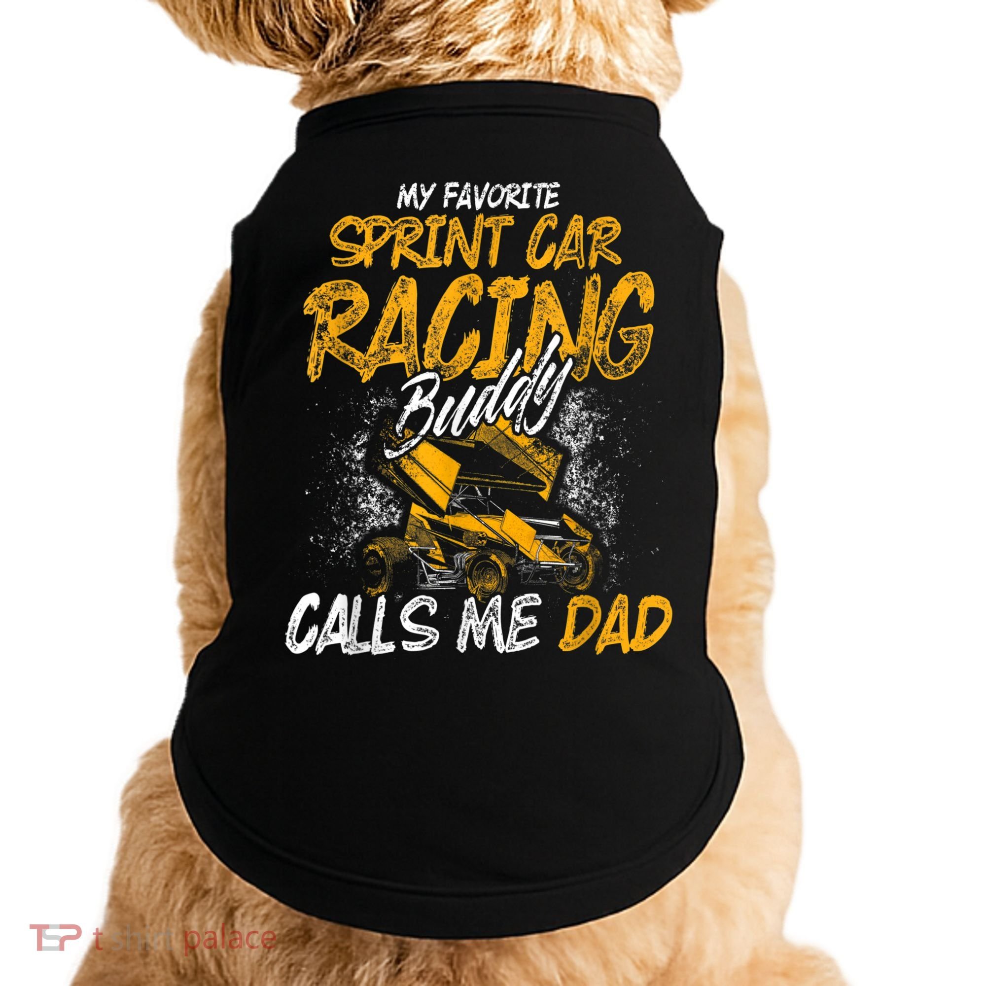 Mens Sprint Car Racing Buddy Dad Race Track Racer Doggie Tank