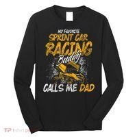 Mens Sprint Car Racing Buddy Dad Race Track Racer Long Sleeve Shirt thumb 0