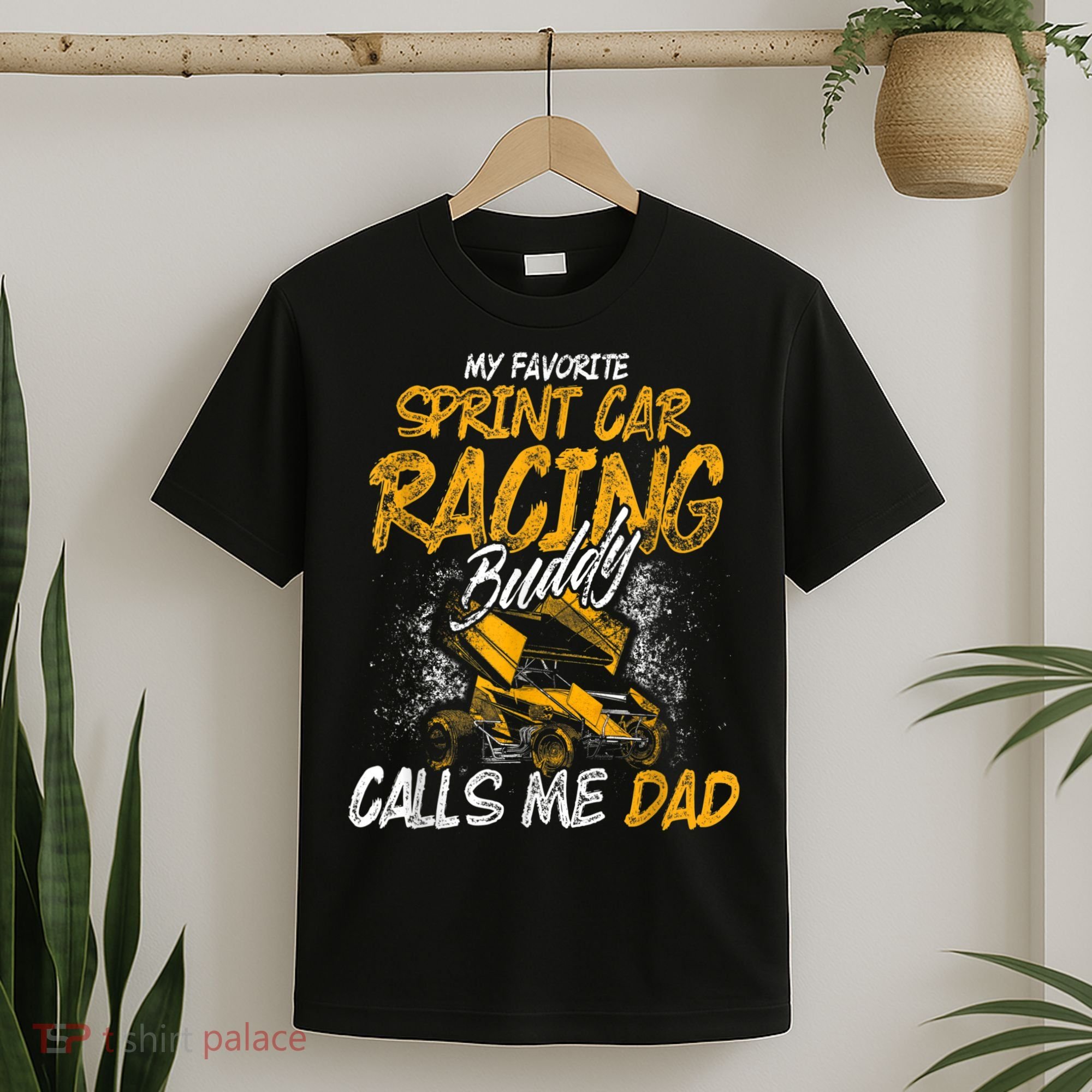 Mens Sprint Car Racing Buddy Dad Race Track Racer T-Shirt