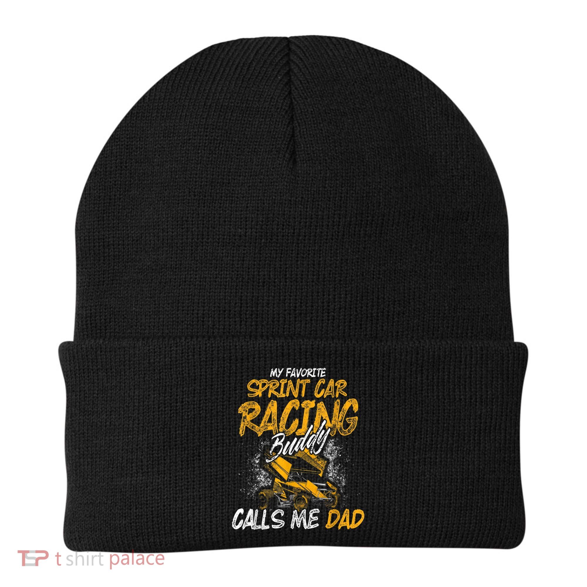 Mens Sprint Car Racing Buddy Dad Race Track Racer Beanie