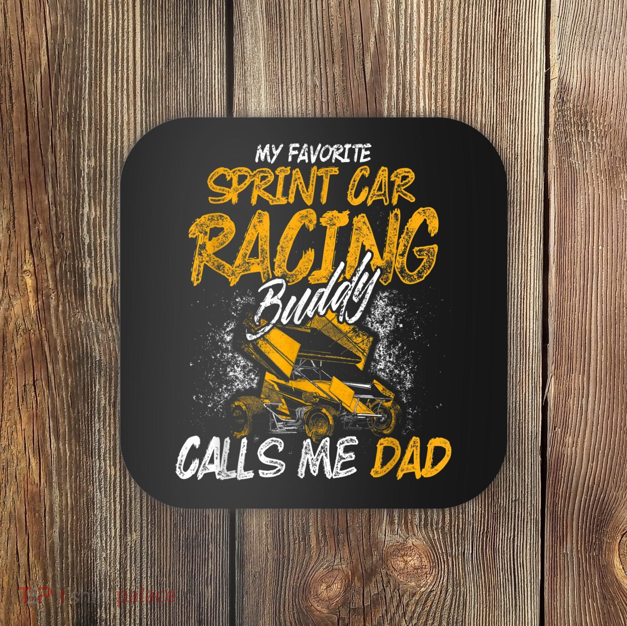 Mens Sprint Car Racing Buddy Dad Race Track Racer Coaster