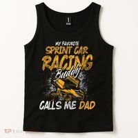 Mens Sprint Car Racing Buddy Dad Race Track Racer Tank Top thumb 2