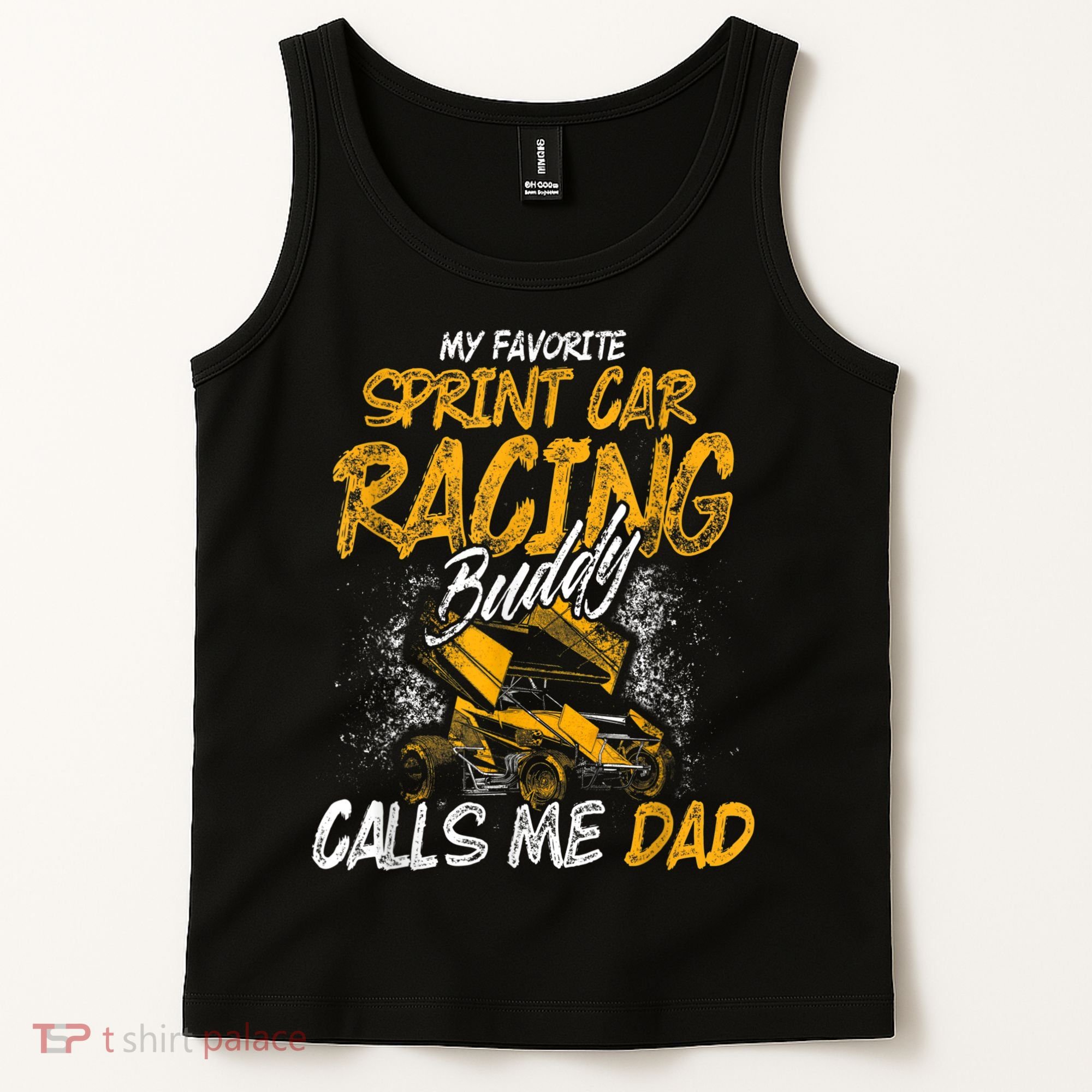 Mens Sprint Car Racing Buddy Dad Race Track Racer Tank Top