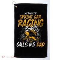 Mens Sprint Car Racing Buddy Dad Race Track Racer Golf Towel thumb 0