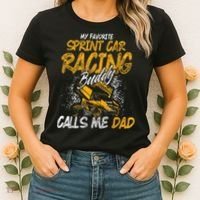 Mens Sprint Car Racing Buddy Dad Race Track Racer Women's T-Shirt thumb 2