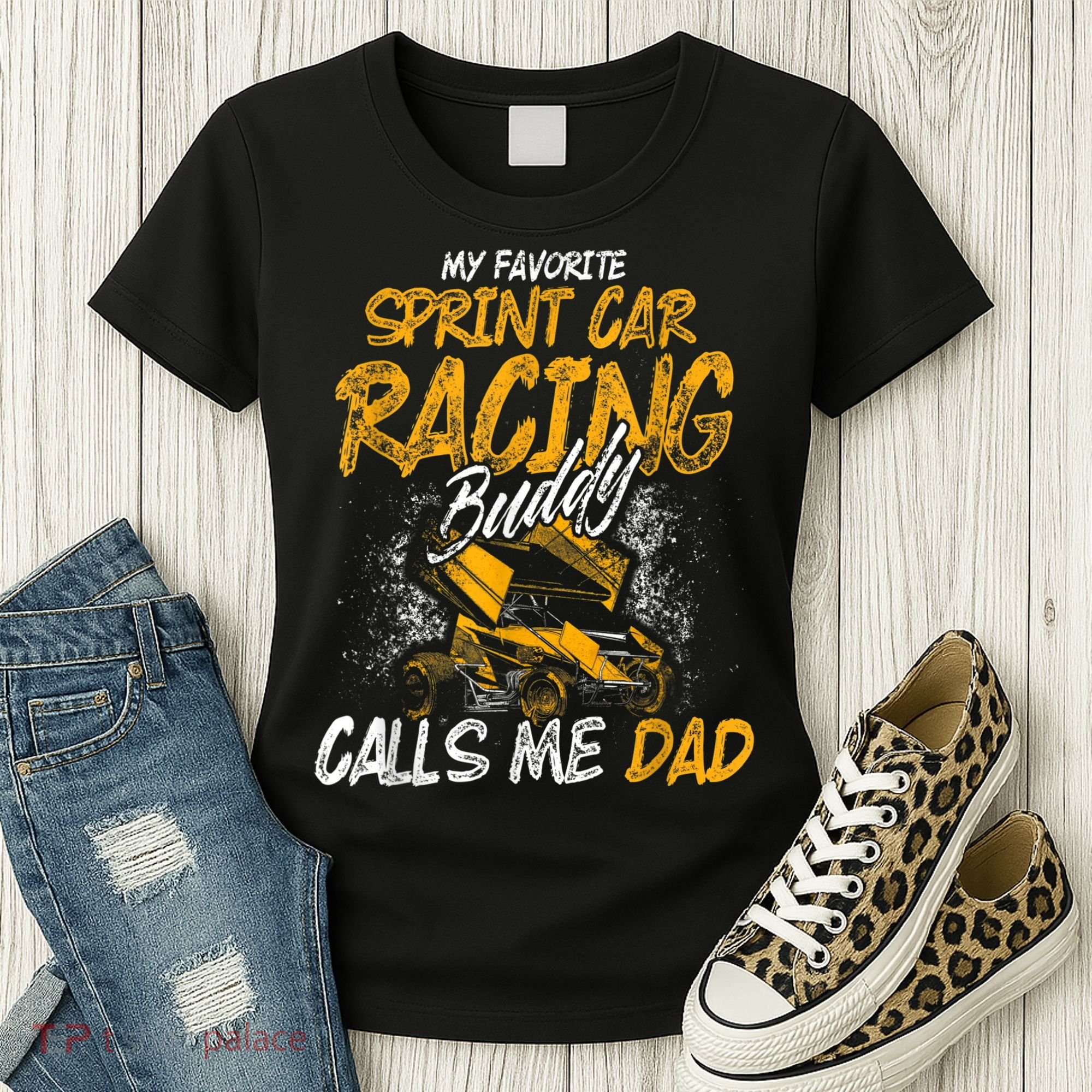 Mens Sprint Car Racing Buddy Dad Race Track Racer Women's T-Shirt