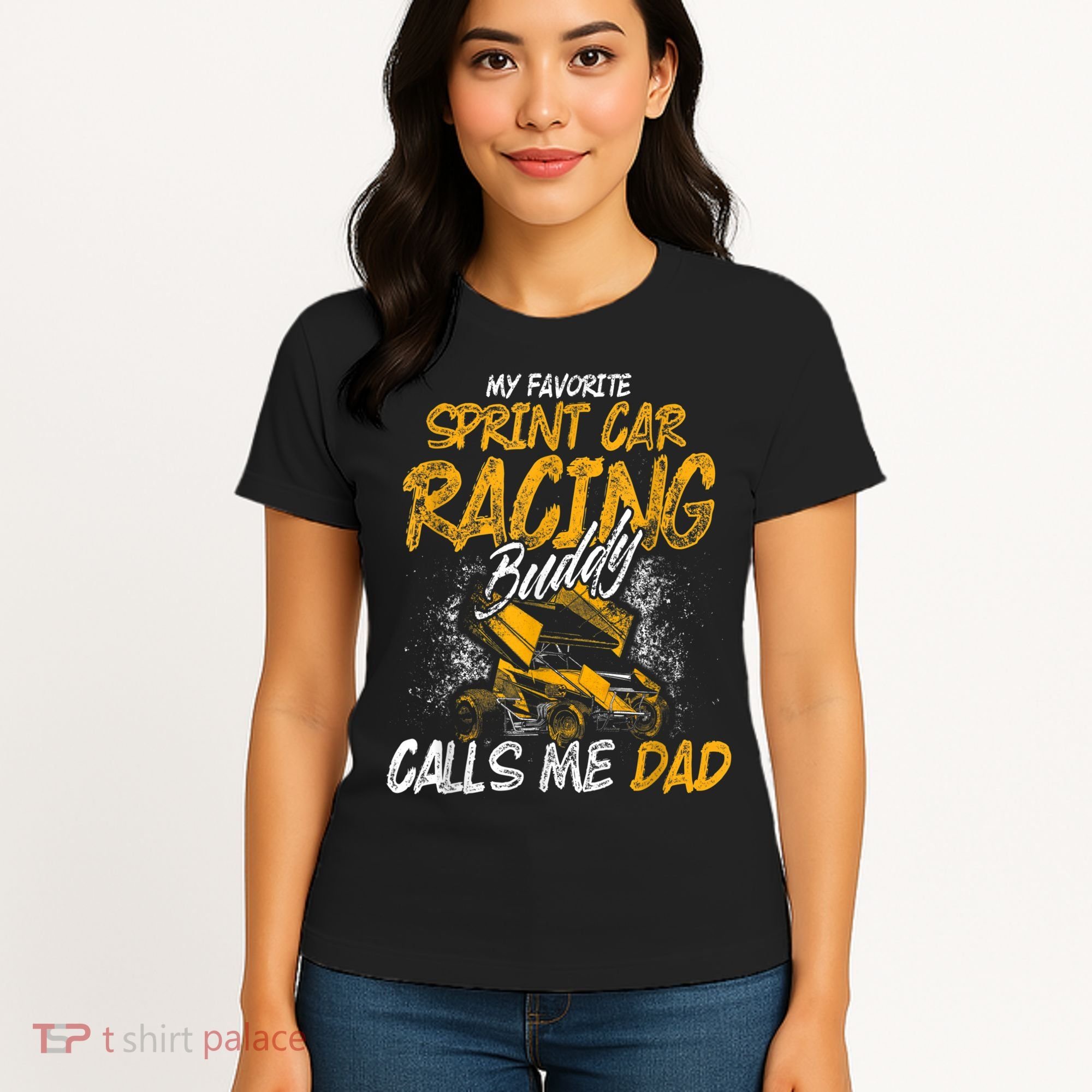 Mens Sprint Car Racing Buddy Dad Race Track Racer Women's T-Shirt