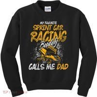 Mens Sprint Car Racing Buddy Dad Race Track Racer Kids Sweatshirt thumb 0
